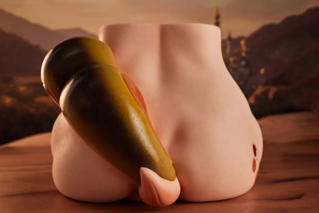 Peppy silicone butt torso side view
