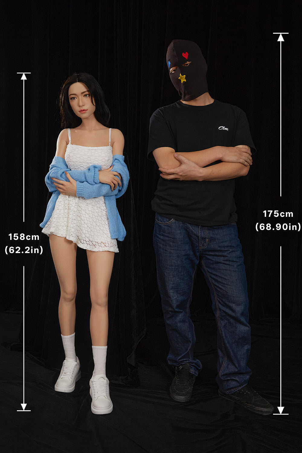 158cm Mayu ultra-light silicone doll size guide