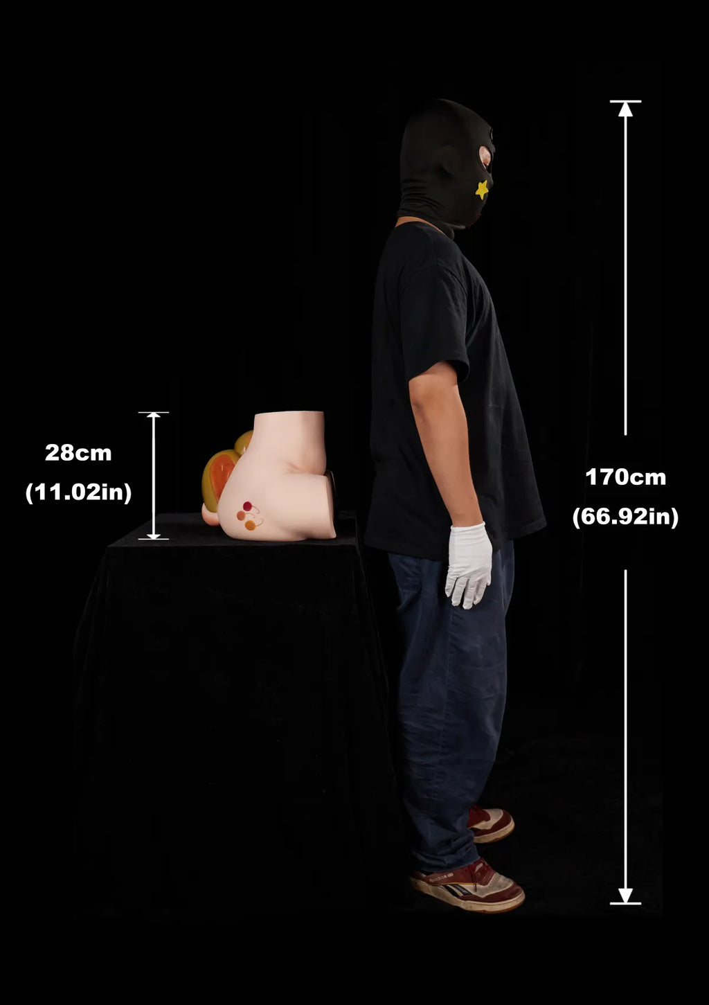 Peppy silicone butt torso size guide