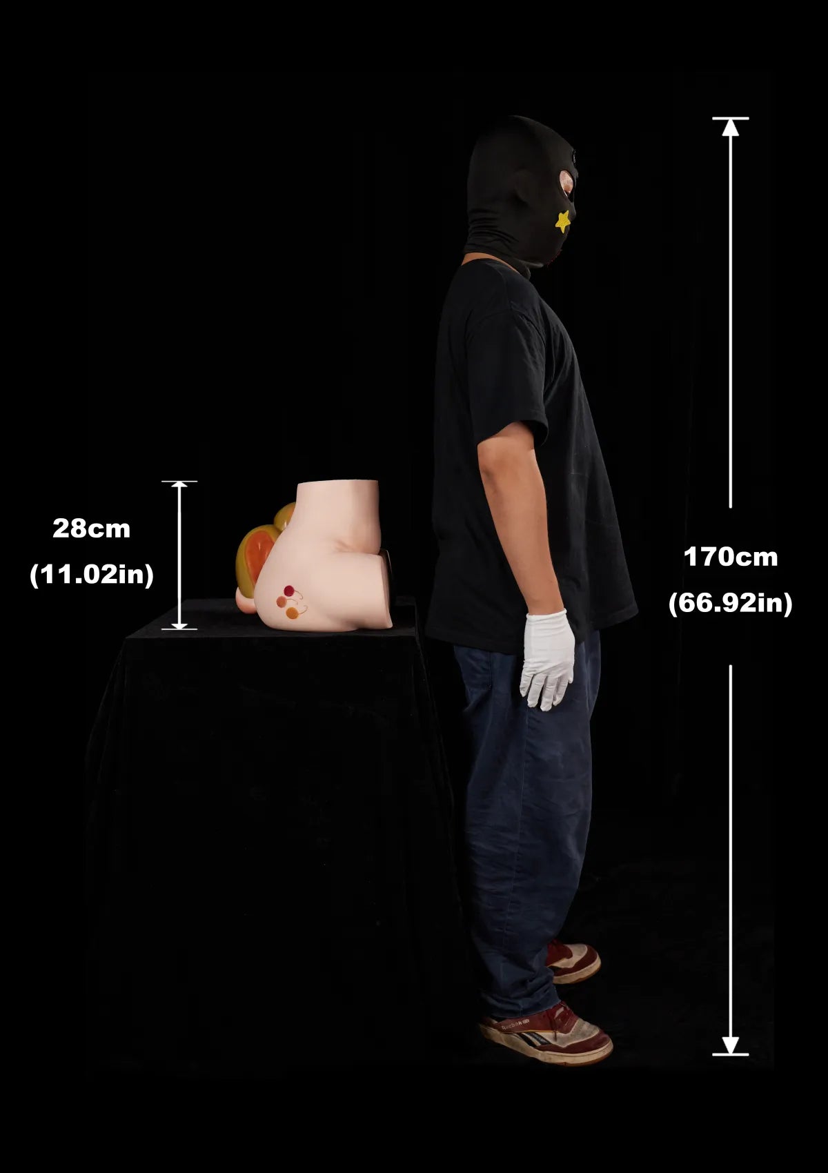 Peppy silicone butt torso size guide
